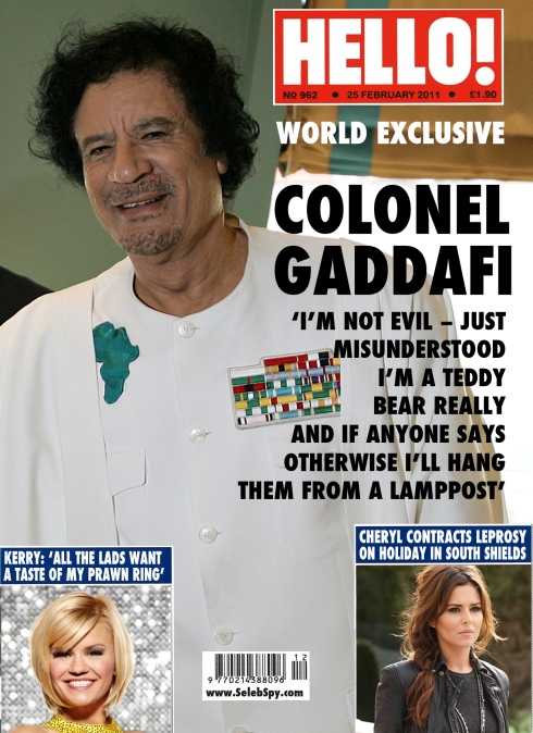Colonel Gadaffi, Libya, Kerry Katona, Cheryl Cole, Seleb Spy 2011, Selebspy.com